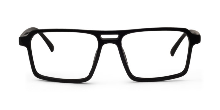  Black Full Frame Rectangle Eyeglasses for Men and Women