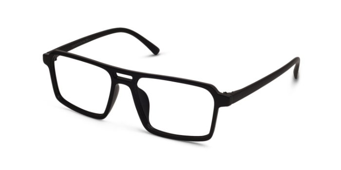  Black Full Frame Rectangle Eyeglasses for Men and Women