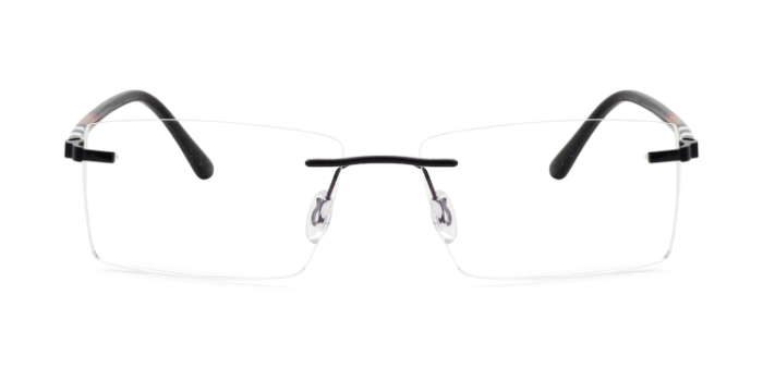 MIRAR by EyeMyEye E12C11750 Black Rimless Rectangle Eyeglasses for Men and Women