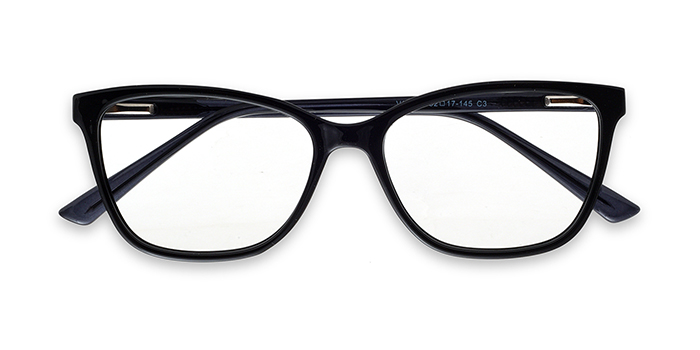  Black Full Frame Cateye Eyeglasses for Women