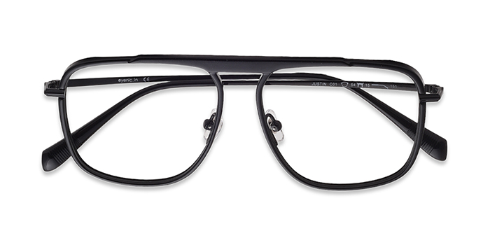 EYENIC Black Full Frame Wayfarer Eyeglasses for Men and Women
