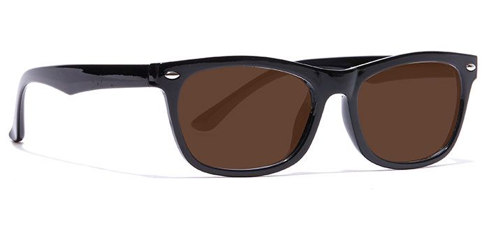  Glossy Black Full Frame Wayfarer Color Blind Glasses