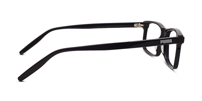 PUMA Black Full Frame Rectangle Eyeglasses for Men and Women