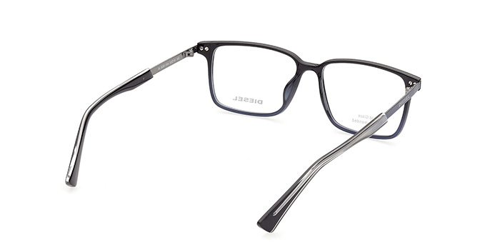Diesel Black Full Frame Rectangle Eyeglasses for Men and Women