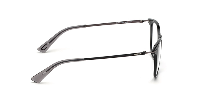 Diesel Black Full Frame Round Eyeglasses for Men and Women