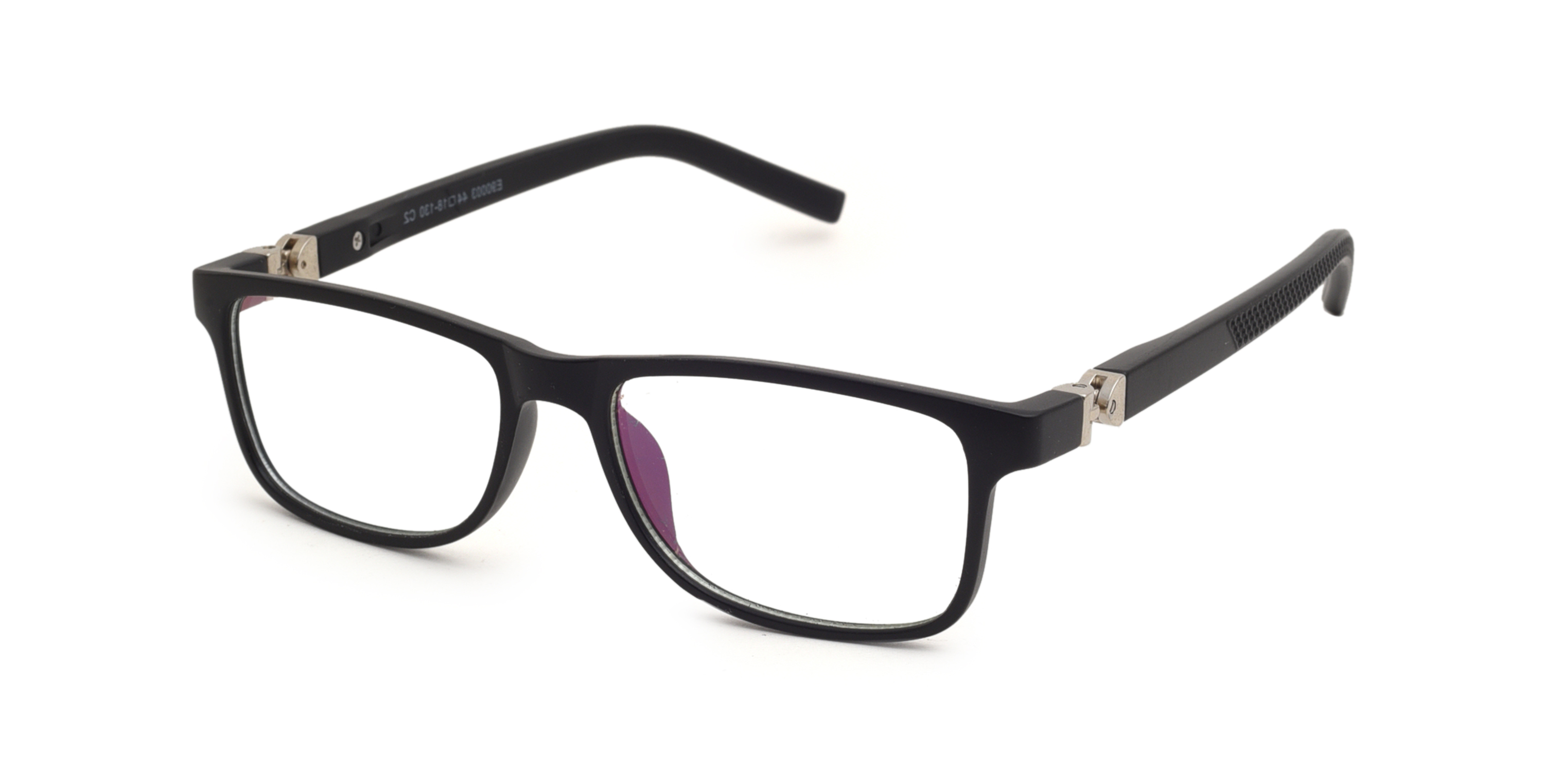  Black Full Frame Rectangle Eyeglasses for Kids