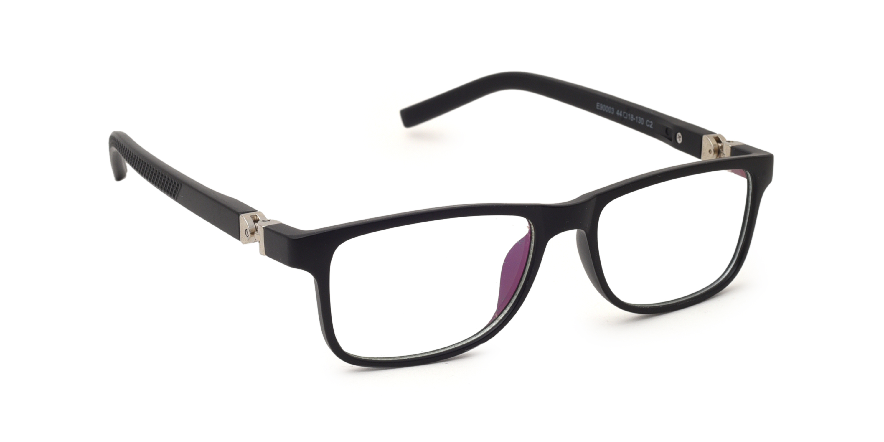  Black Full Frame Rectangle Eyeglasses for Kids