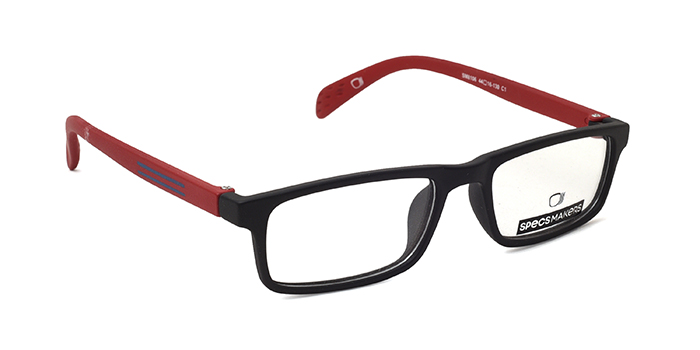 SPECSMAKERS Black Full Frame Rectangle Eyeglasses for Kids