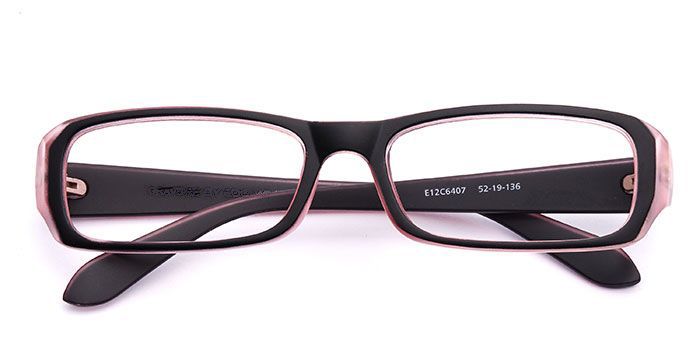  Black Full Frame Rectangle Computer Glasses for Men