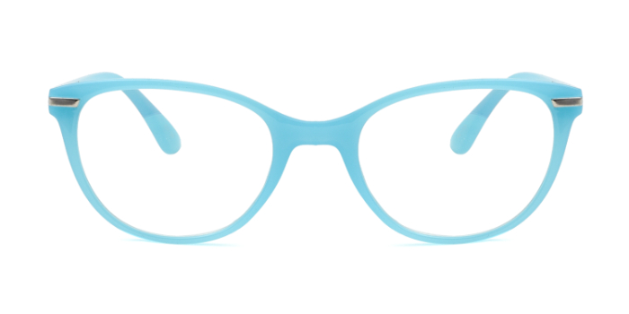  Blue Full Frame Oval Eyeglasses for Women