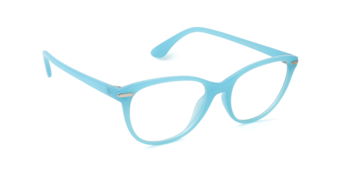  Blue Full Frame Oval Eyeglasses for Women