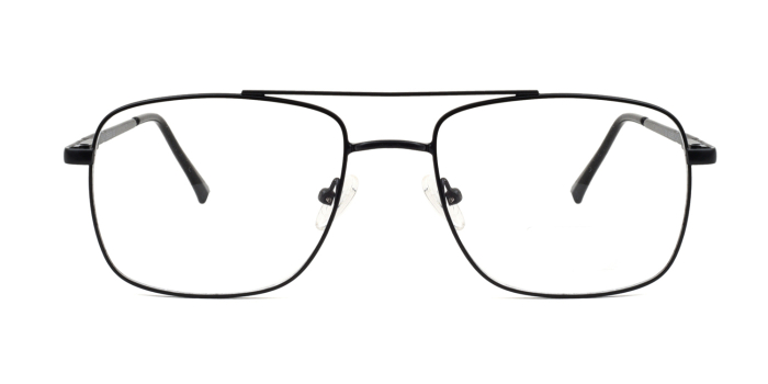  Black Full Frame Square Eyeglasses for Men and Women