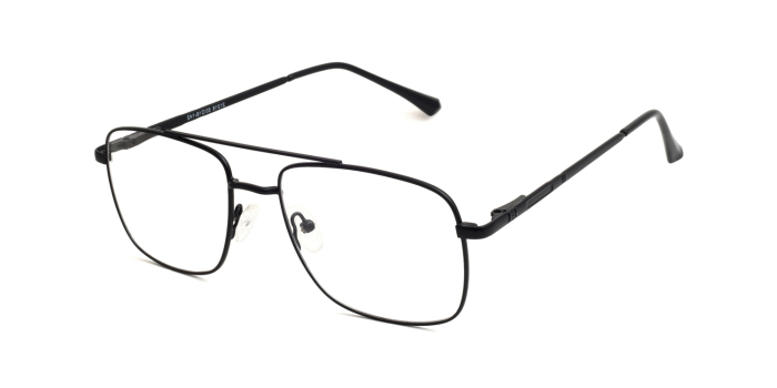  Black Full Frame Square Eyeglasses for Men and Women