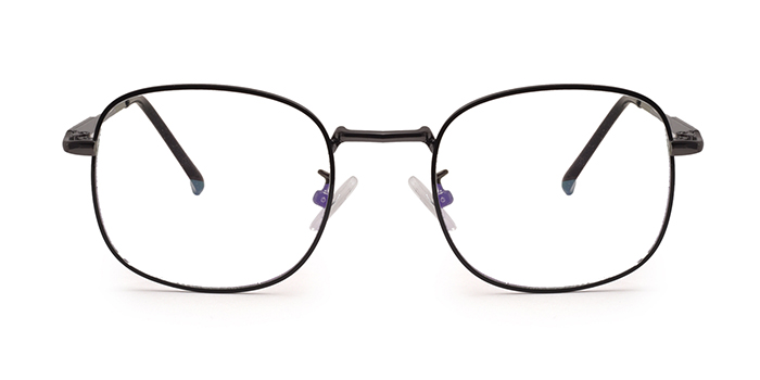  Gunmetal Full Frame Square Eyeglasses for Men and Women