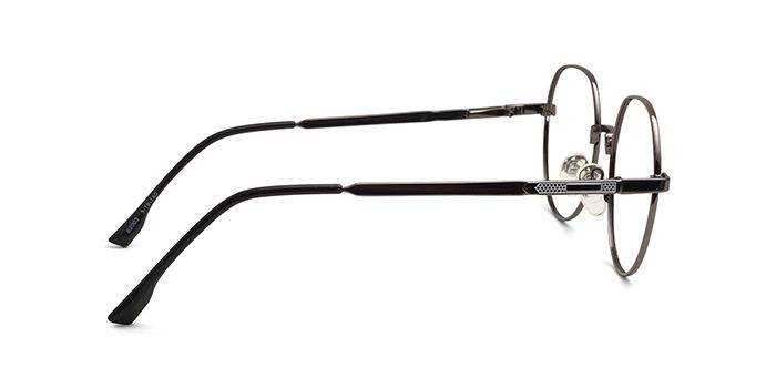 Gunmetal Full Frame Round Computer Glasses for Men and Women