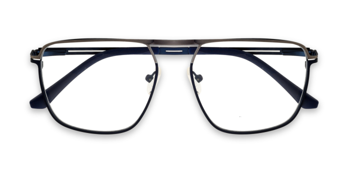  Gunmetal Full Frame Square Eyeglasses for Men and Women