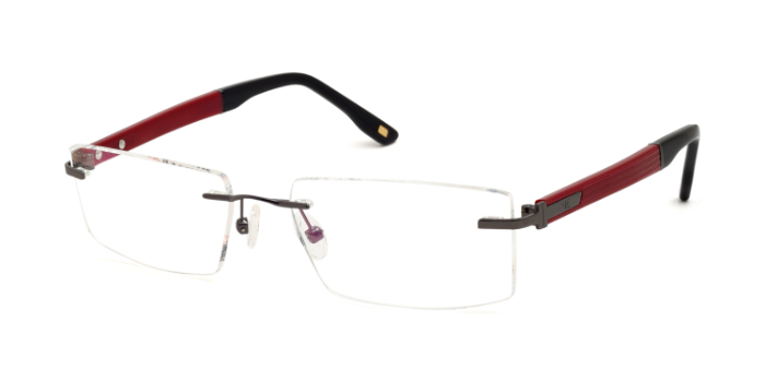 KILLER Gunmetal Rimless Rectangle Eyeglasses for Men and Women