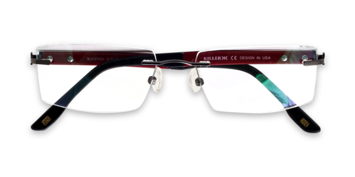 KILLER Gunmetal Rimless Rectangle Eyeglasses for Men and Women