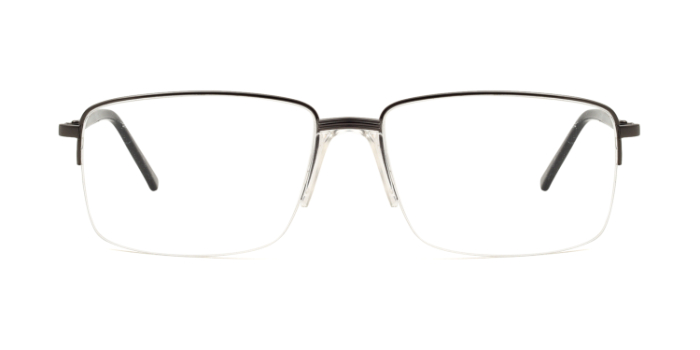 KILLER Gunmetal Half Frame Rectangle Eyeglasses for Men and Women