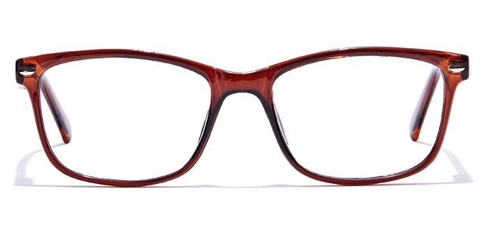  Glossy Brown Full Frame Wayfarer Eyeglasses for Men and Women
