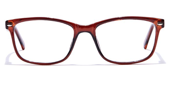  Glossy Brown Full Frame Wayfarer Eyeglasses for Men and Women