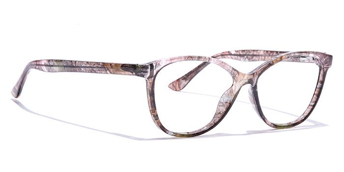  Glossy Multicolor Full Frame Cateye Eyeglasses for Women