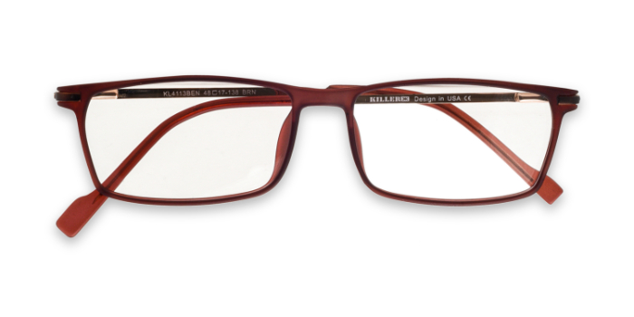 KILLER Brown Full Frame Rectangle Eyeglasses for Men and Women