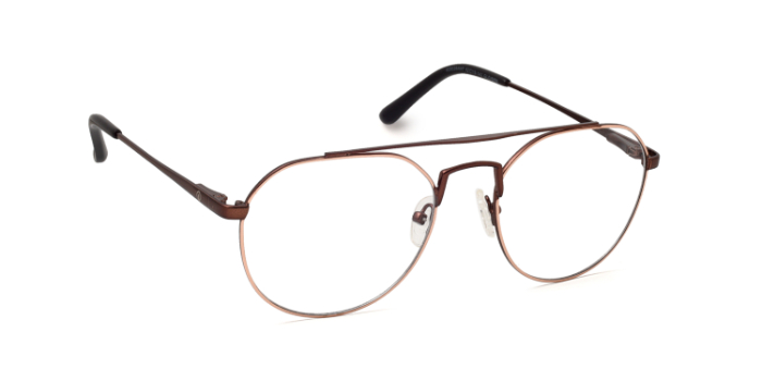 INTEGRITI Brown Full Frame Round Eyeglasses for Men and Women