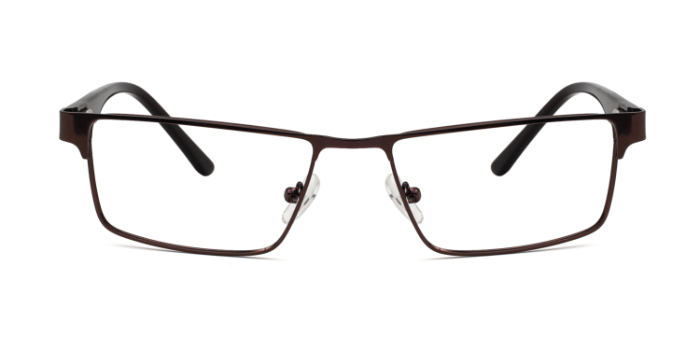  Brown Full Frame Rectangle Eyeglasses for Men and Women