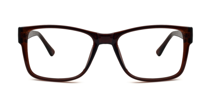  Brown Full Frame Square Eyeglasses for Men and Women