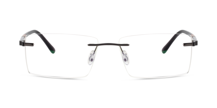  Brown Rimless Rectangle Eyeglasses for Men and Women