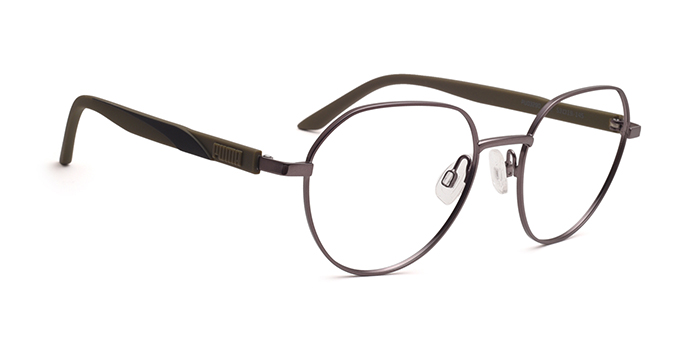 PUMA Brown Full Frame Round Eyeglasses for Men and Women