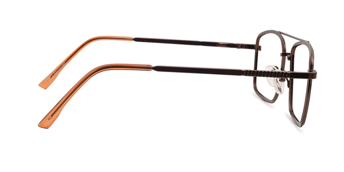  Brown Full Frame Square Eyeglasses for Men and Women