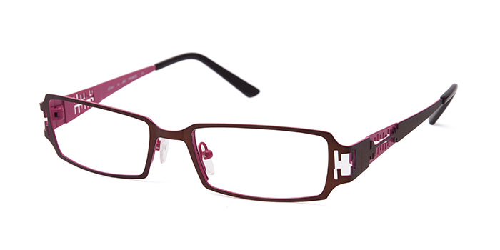  Brown Full Frame Rectangle Eyeglasses for Men and Women