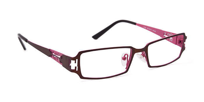  Brown Full Frame Rectangle Eyeglasses for Men and Women