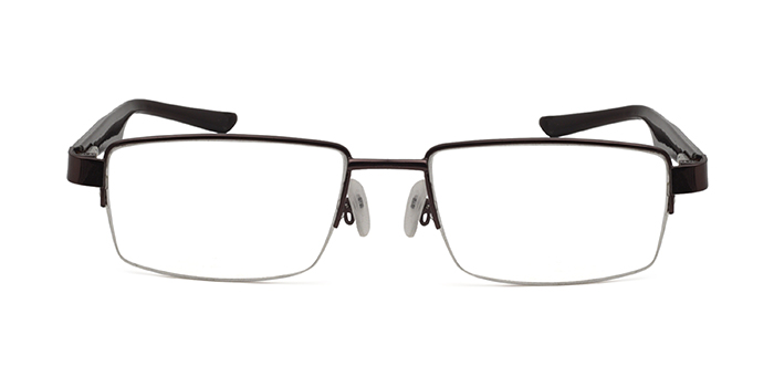  Brown Half Frame Rectangle Computer Glasses for Men and Women