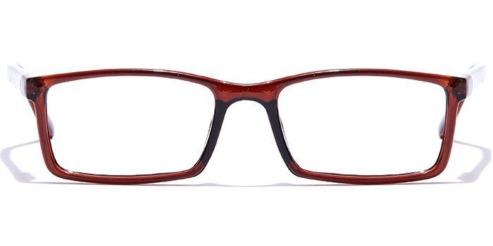  Brown Full Frame Rectangle Computer Glasses for Men