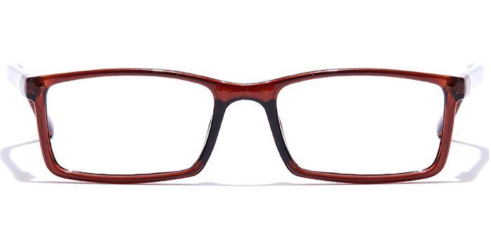  Brown Full Frame Rectangle Computer Glasses for Men