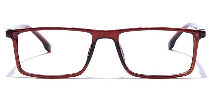  Brown Full Frame Rectangle Computer Glasses for Men