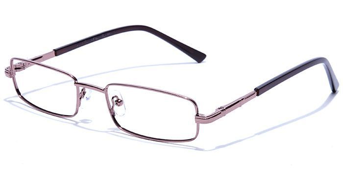  Brown Full Frame Rectangle Computer Glasses for Men