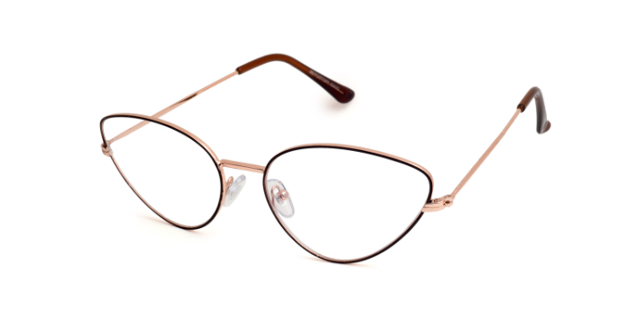  Brown Full Frame Cateye Computer Glasses for Women