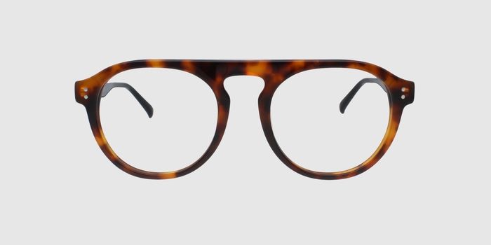  Brown Full rim Round Eyeglasses for Men and Women