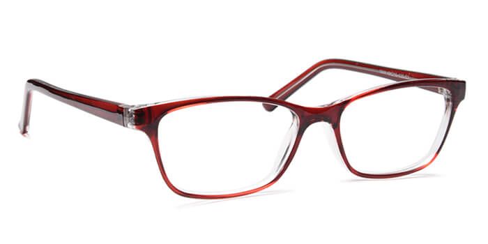  Glossy Brown Full Frame Rectangle Eyeglasses for Kids