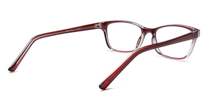  Glossy Brown Full Frame Rectangle Eyeglasses for Kids