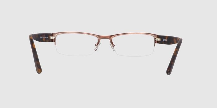  Brown Half rim Rectangle Eyeglasses for Women