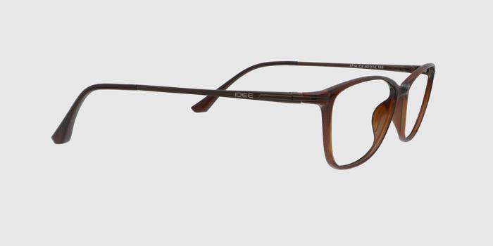  Brown Full frame Rectangle Eyeglasses for Men and Women
