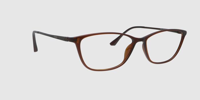  Brown Full frame Rectangle Eyeglasses for Men and Women