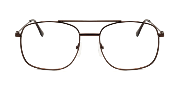  Brown Full Frame Square Eyeglasses for Men and Women