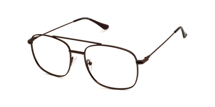  Brown Full Frame Square Eyeglasses for Men and Women