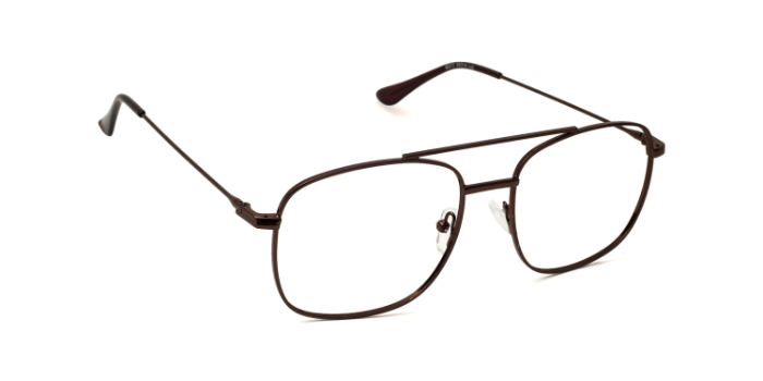  Brown Full Frame Square Eyeglasses for Men and Women